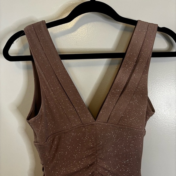 Windsor Sparkling Brown Sleeveless Cocktail Dress Size Small - Picture 9 of 15